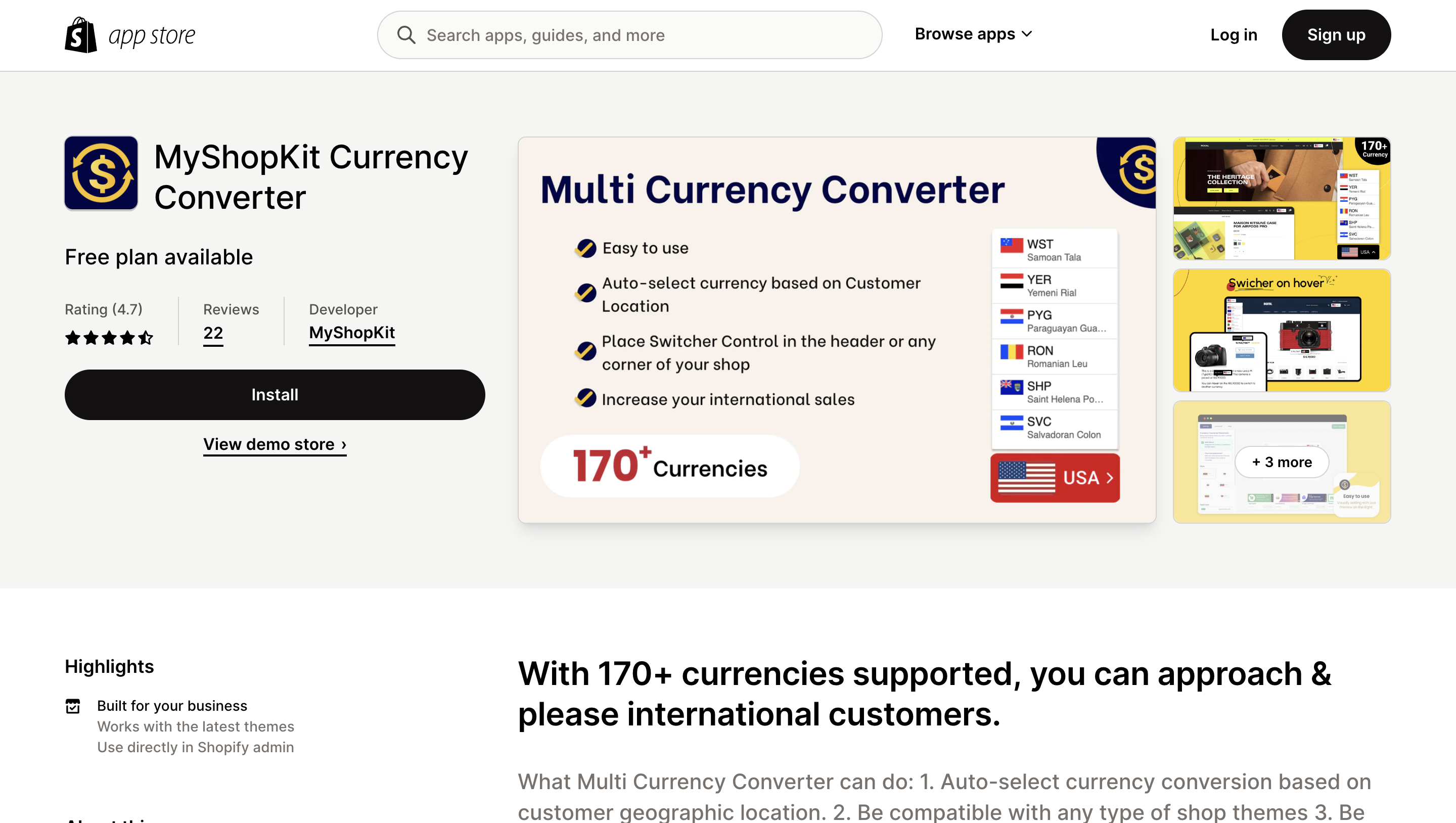 MyShopKit Currency Converter